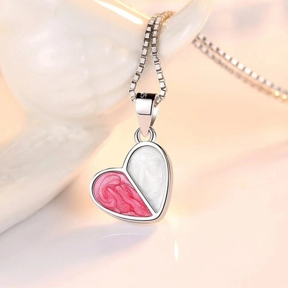 Cutest 4pc Pink & White Earrings and Pendant Set w/ 18" Chain Sterling Silver - Picture 8 of 8